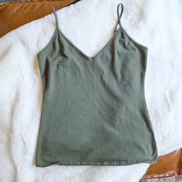 Old Navy Tops - Old Navy Olive Green Cami – Spaghetti Strap Layering Tank (Size MP)